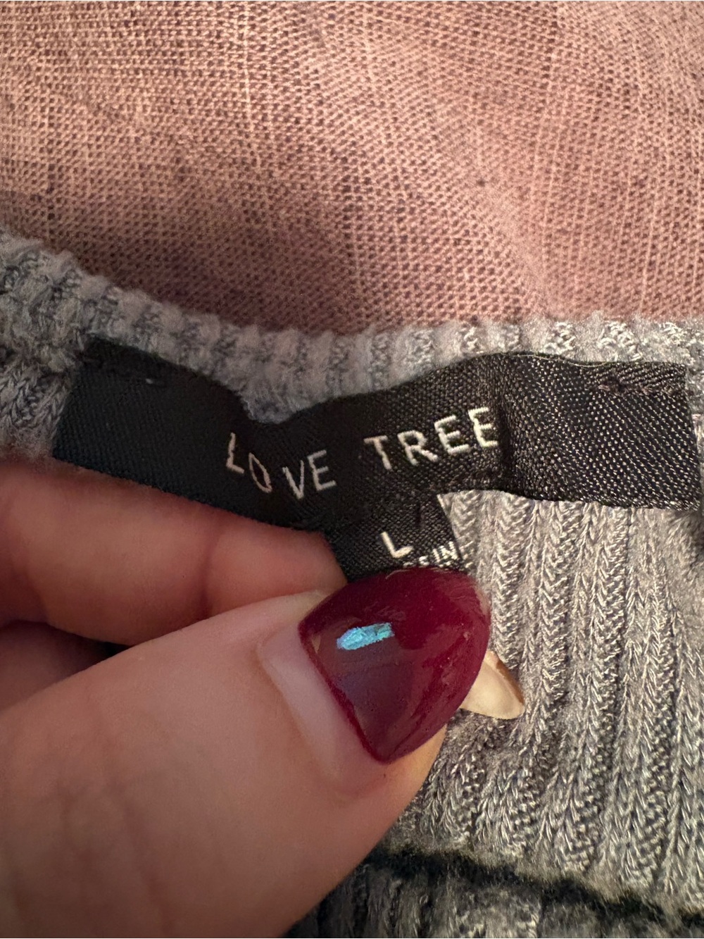 Love Tree Ribbed Ruched crop top long sleeve - Picture 4 of 4
